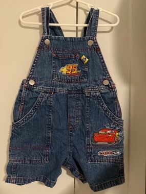 Vintage Disney Cars Denim Shortalls